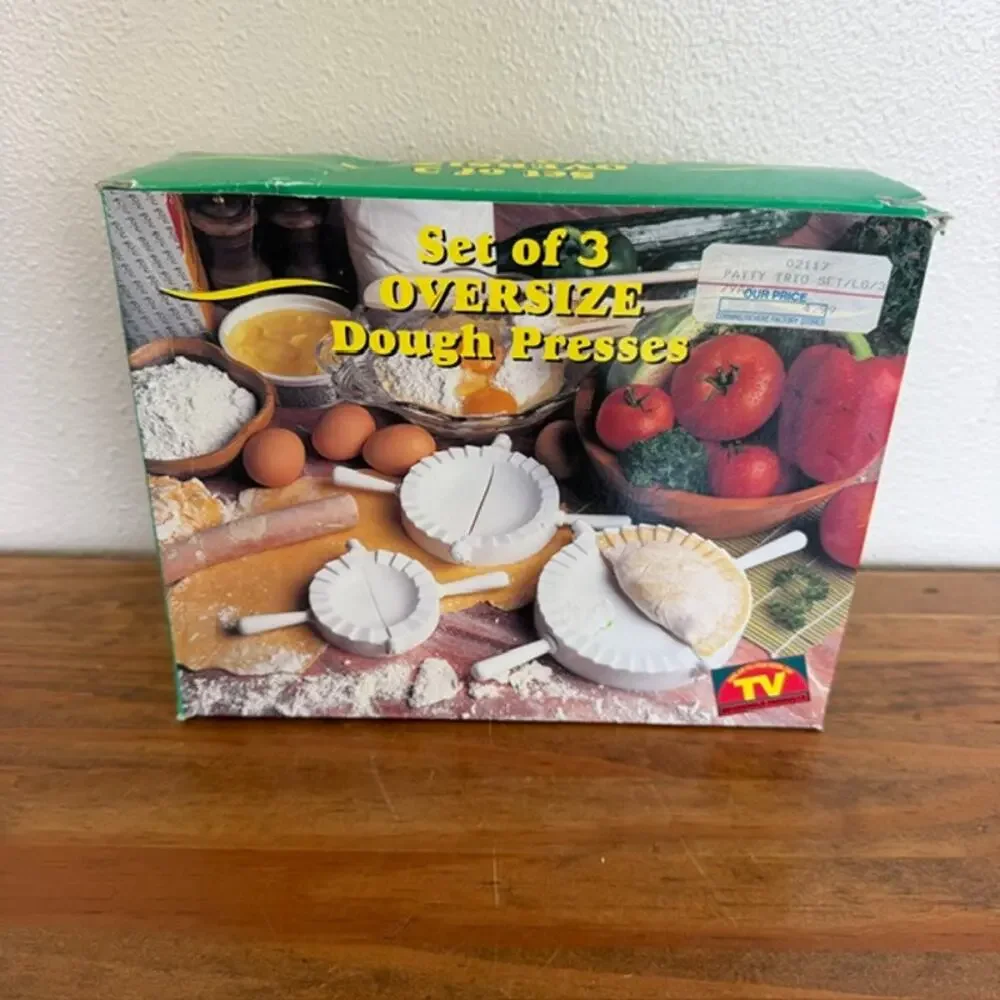 Corning Revere Set of 3 Oversized Dough Presses - In Original Box - Vintage